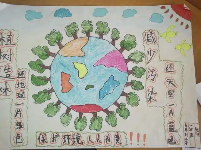 小学一年级环保的手抄报小学一年级手抄报