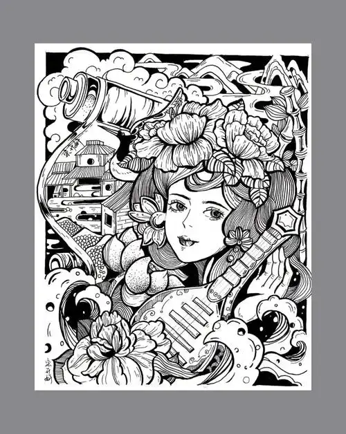 视传考研黑白装饰画