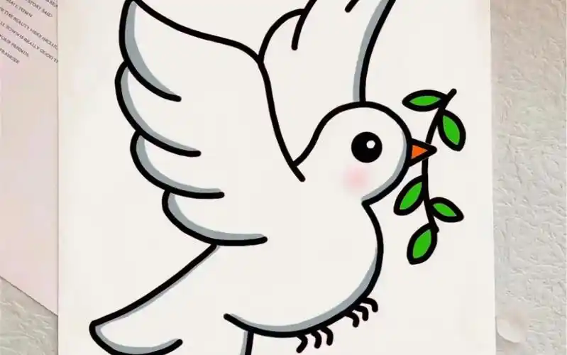 和平鸽9415简笔画教程来啦～飞越千山万水天南地