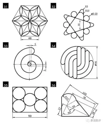 cad全套练习图 | 新手必备