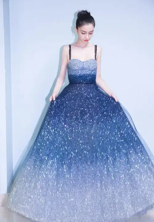 angelababy星空裙唯美高清图片