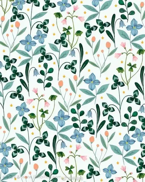 一组小清新花草图手帐素材