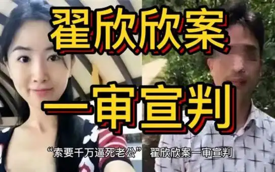 "索要千万逼死老公",翟欣欣案一审宣判