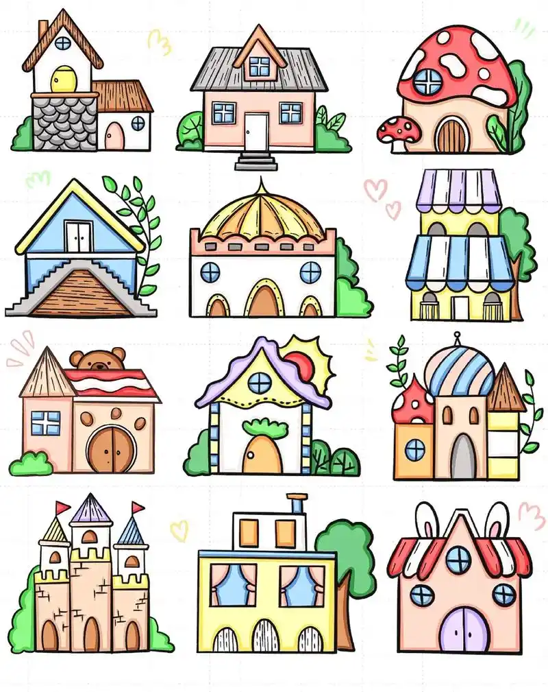 画房子#房子简笔画 #中国人有自己的房搭子 - 抖音