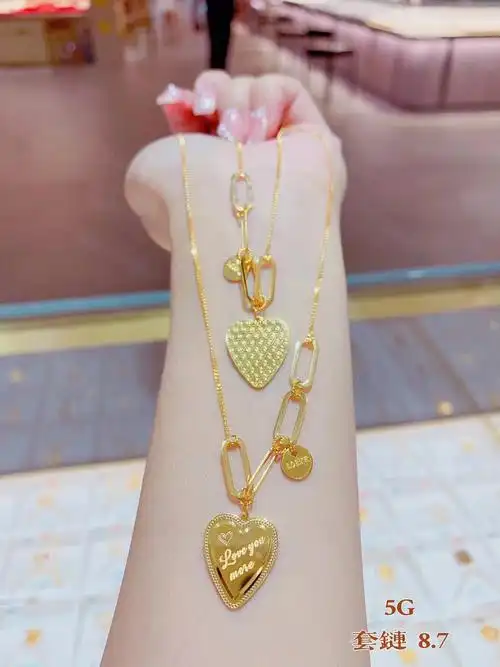 直到碰上你不需要任何修饰 站在那里就是闪闪发光呀 5g黄金ins 风套链