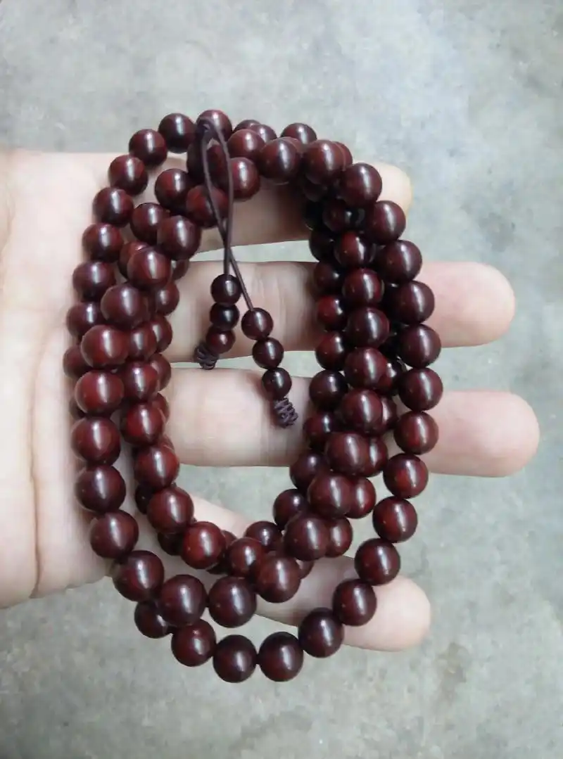 小叶紫檀 极品108.纯天然小叶紫檀8mm108念珠,老料, - 抖音