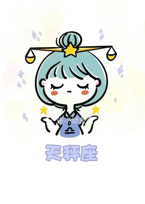 十二星座简笔画天秤座