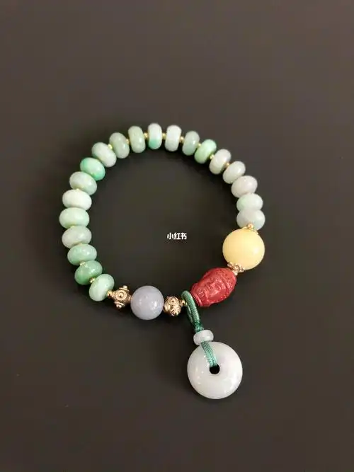 翡翠算盘珠多宝手串