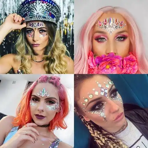 facestickerjewelsedm音乐节派对化妆特效眼部脸部贴纸