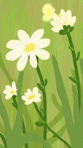 壁纸插画 素材 ins 韩系 可爱 简约 手绘 动漫 锁屏 屏保 卡通 背景