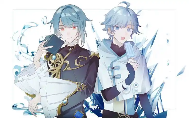 行秋と重云|堇的原神插画图片