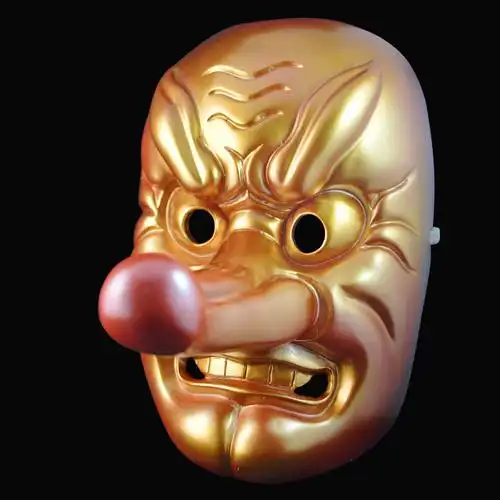 日本能剧天狗面具 佛教般若面具 日本武士面具珍藏版树脂面具挂饰