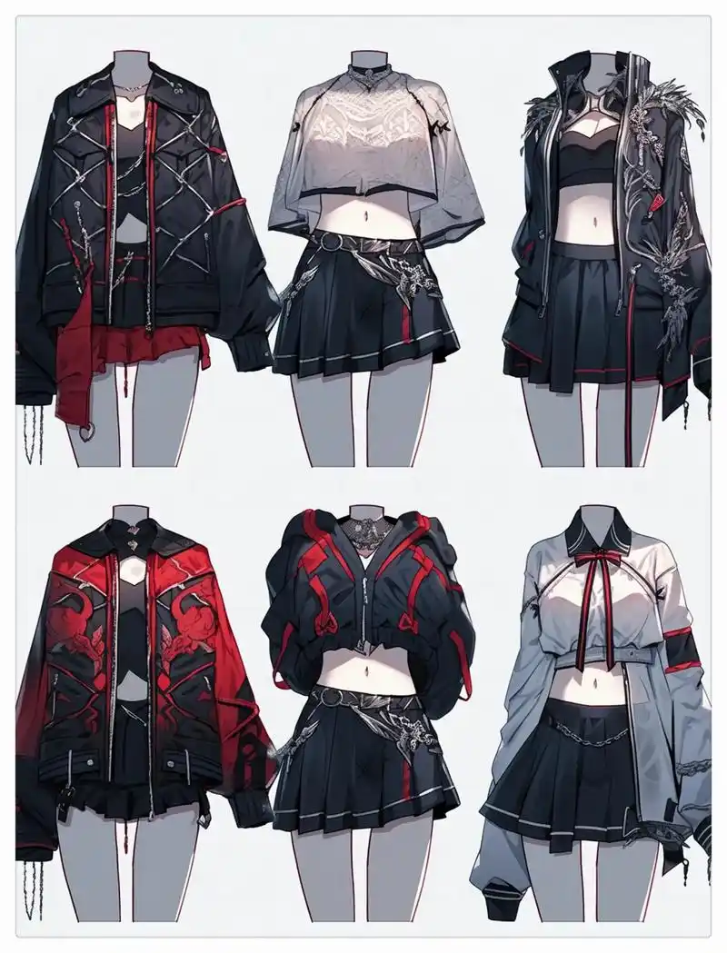 jk制服系 服装设计图  有没有喜欢jk的二次元宝宝,这是我精心打造的