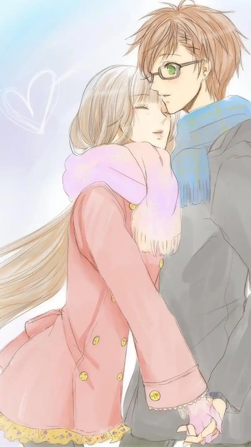 手机壁纸 卡通 可爱二次元卡通情侣高清手机壁纸 960_1707竖版 竖屏