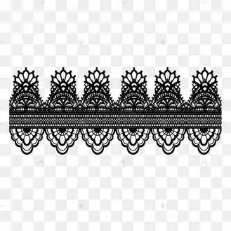 黑色的间隔蕾丝插画