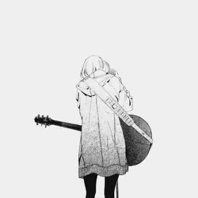吉他文艺女头像