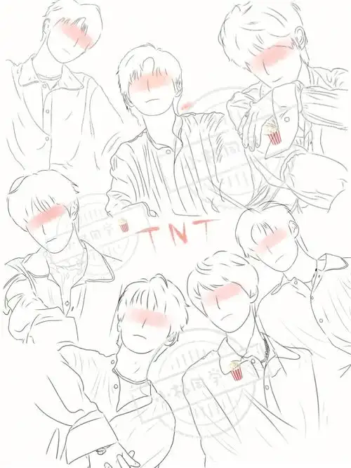 线稿tnt时代少年团