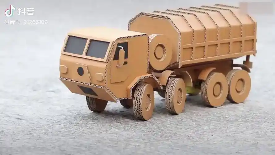 手工diy-利用废旧硬纸皮手工diy制作卡车遥控玩具车
