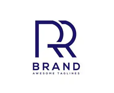 简单字母 rr 字母标志, 企业企业信函 r 标志设计矢量.