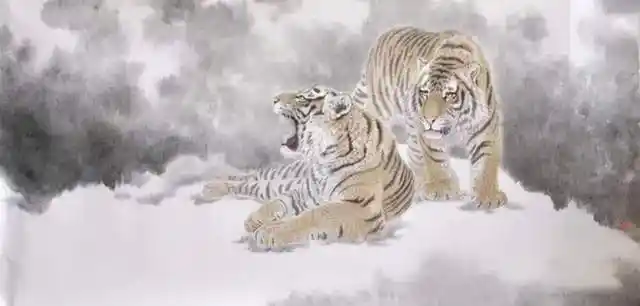 新时代新经典画虎名家贾宪一作品欣赏