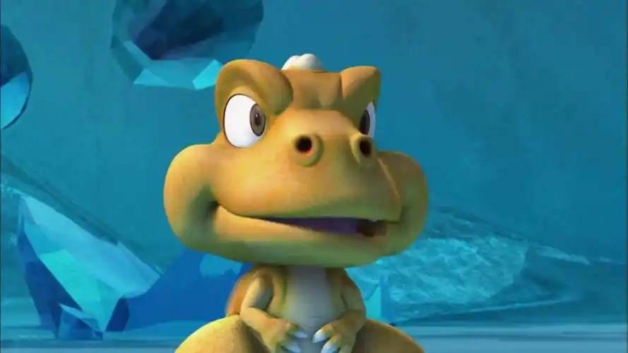 小恐龙阿贡狮子用尾巴钓鱼竟然尾巴结冰了