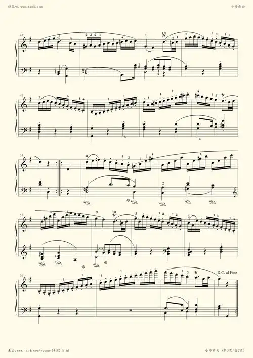 钢琴谱 - 小步舞曲 k334(mozart.莫扎特)