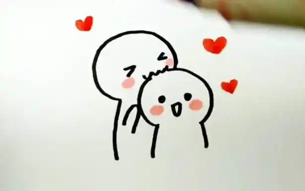 情侣简笔画一男一女 情侣简笔画一男一女可爱