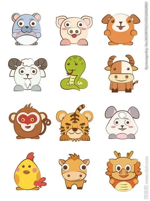 十二生肖卡通画