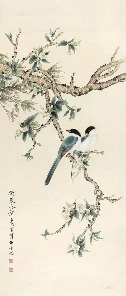 (1)田世光工笔花鸟画欣赏