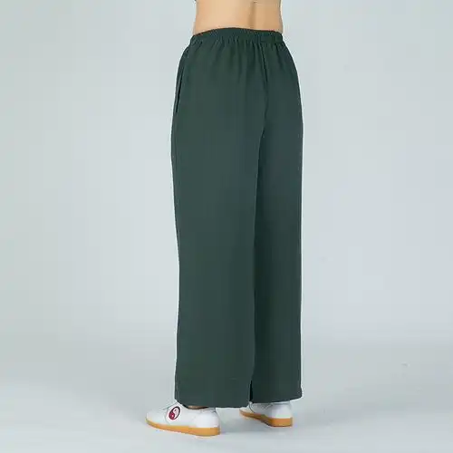 武农太极裤子春秋亚麻男女晨练练功锻炼武术太极服