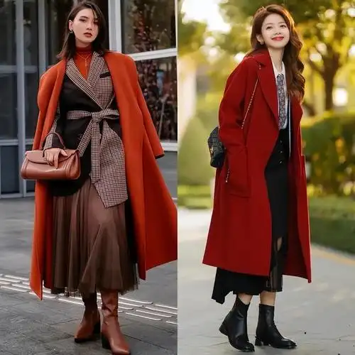 冬季别穿一身黑了!"红色"搭配才吸睛洋气,30到50岁都能穿