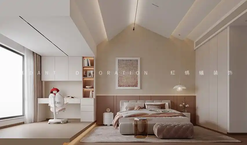 景山玫瑰园 | 500㎡现代风格别墅装修效果图-红蚂蚁装饰股份有限公司