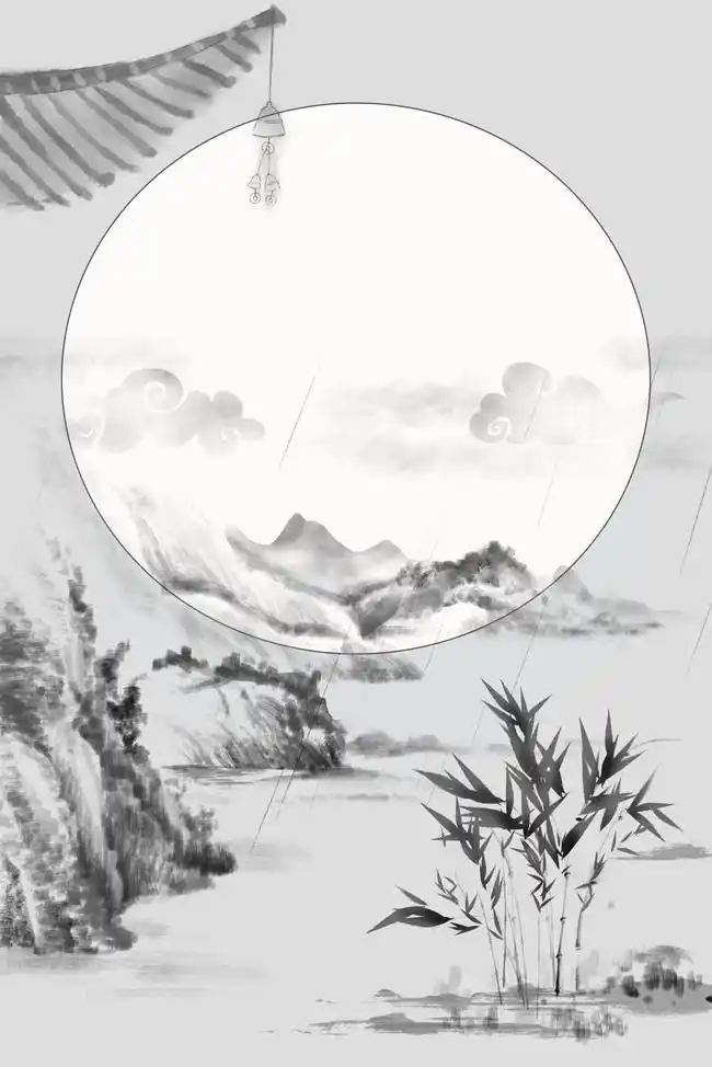 水墨古风禅意背景图片免费下载-千库网