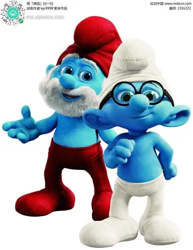 蓝精灵蓝爸爸和笨笨 clumsy smurf