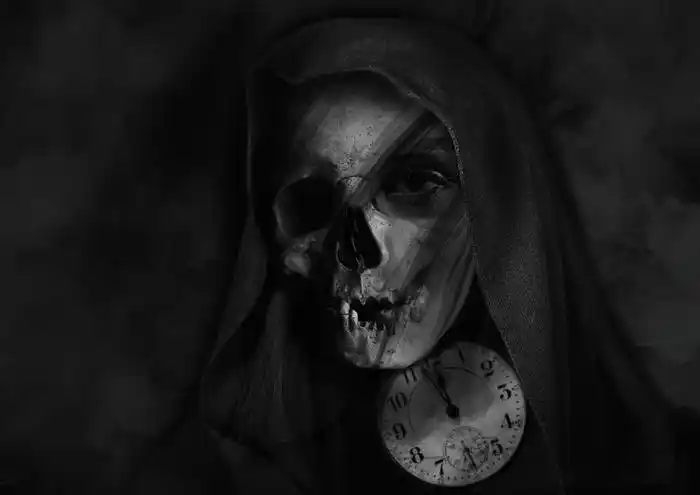 恐怖人物肖像易怒万圣节一个人头像幽灵