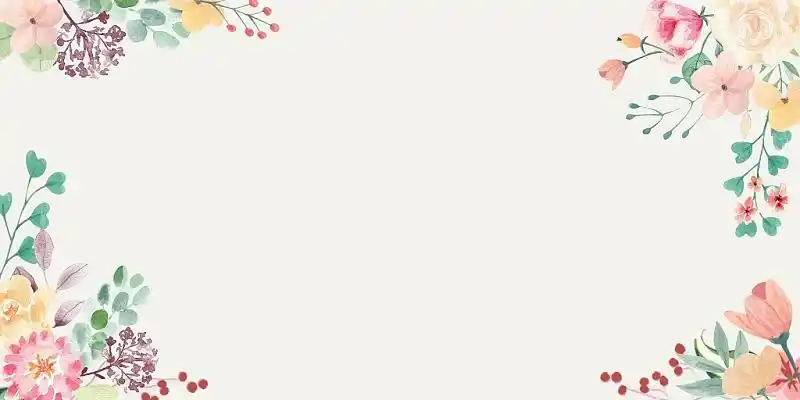 卡其色浅黄色文艺水彩卡通小清新春天花背景活动展板