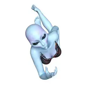 一个女外星人 3d cg 渲染照片