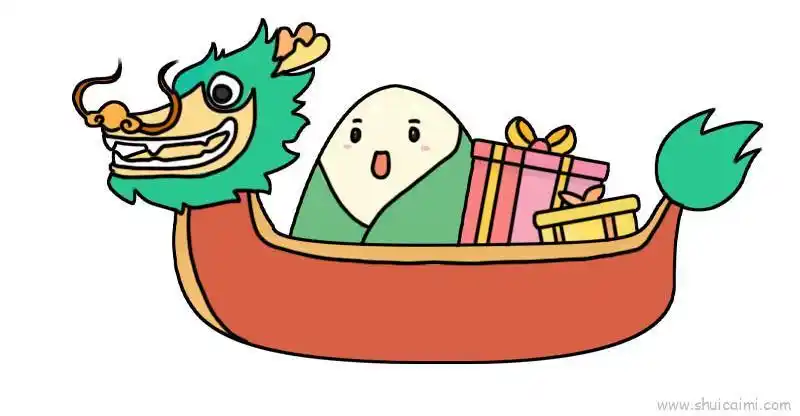 龙舟儿童画怎么画龙舟简笔画图片大全