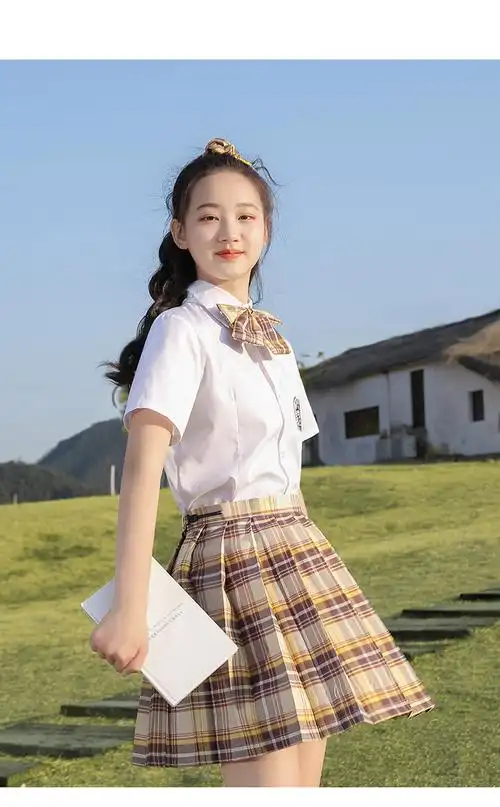 小学生12岁女孩夏装女大童夏季学院风校服套装树莓红茶一套110cm110码