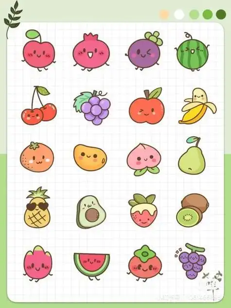 夏天可爱 strong>水果简笔画彩 /strong>