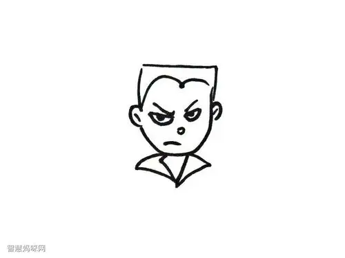 平头小男孩简笔画