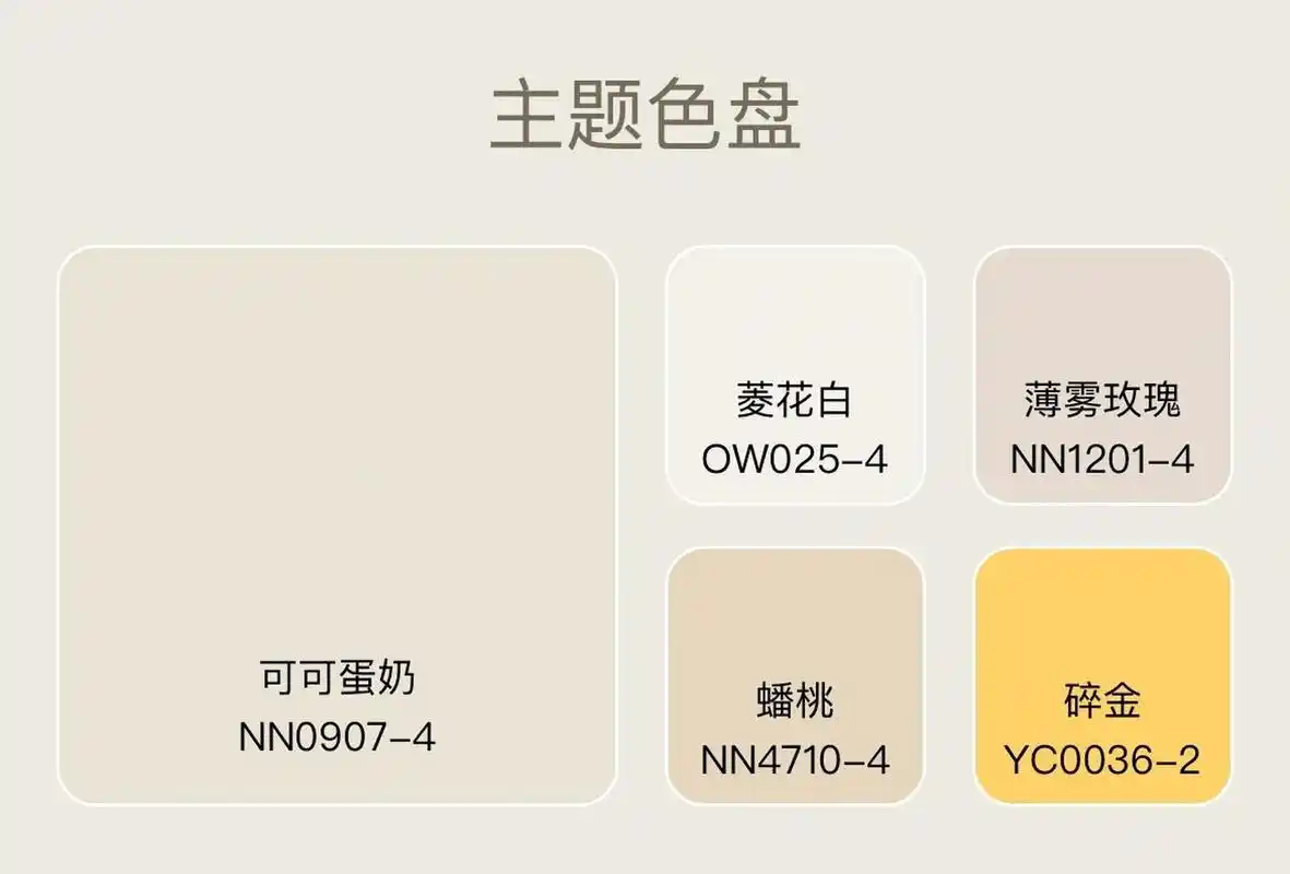 今日色号推荐:立邦菱花白ow025-4 奶油色系,适合全屋通刷,不管室内明