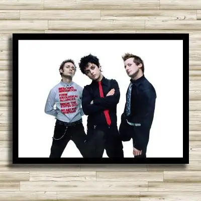 摇滚朋克乐队海报 音乐实木个性有框画装饰画挂画 green day绿日