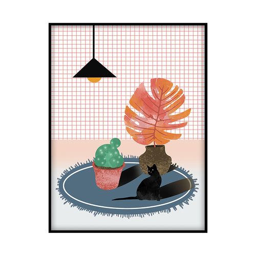 自粘墙贴客厅卧室墙壁装饰壁画简约小清新油画布可移除背胶贴画