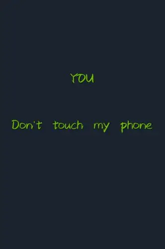别碰我手机 手机壁纸 简约 纯色 文字