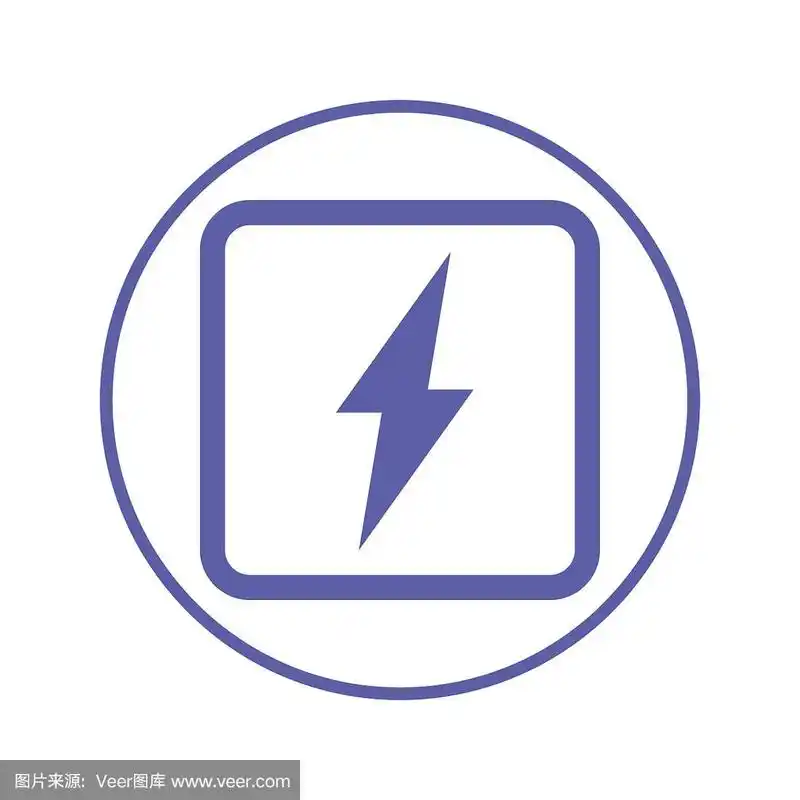 电,矢量,圆形,标志,图标