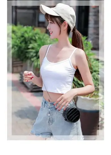 吊带小背心女内搭单穿短款纯色紧身夏季半截裹胸打底抹胸露脐上衣