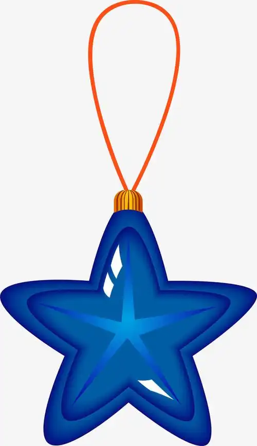 圣诞节蓝色星星挂饰