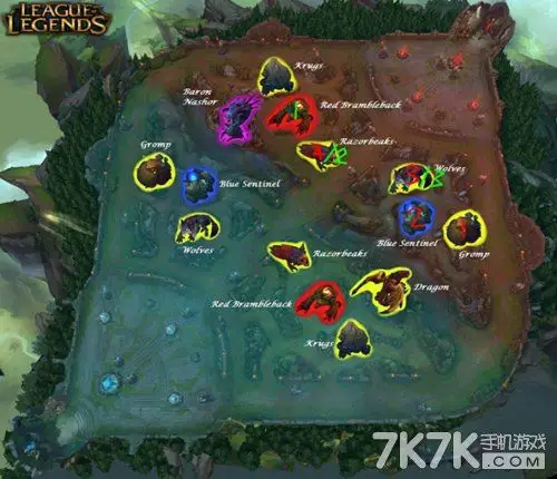 野怪营地倒计时通过计时器和小地图向两队显示他们即将刷新.