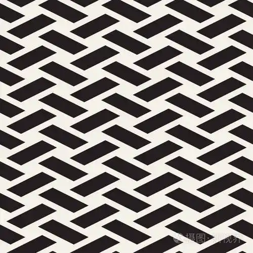 时髦的单色的斜纹矢量无缝黑色和白色花纹